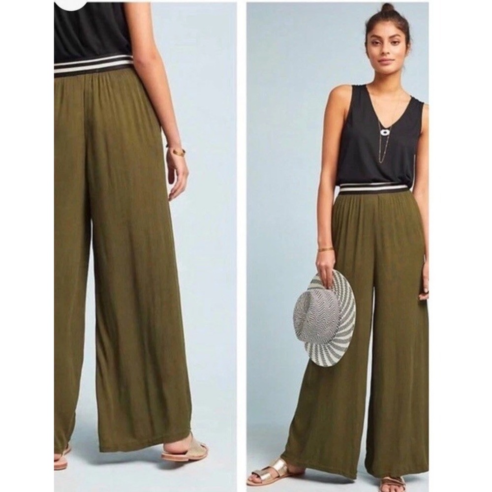 Anthropologie Dolan Women's Left Coast Collection Wide Leg Pants Pull On Med